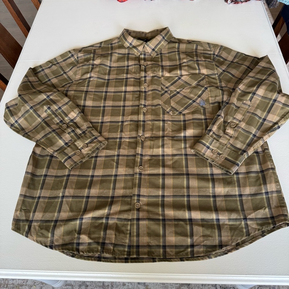 Alaskan Hardgear Men's Casual Plaid Button-Down Shirt Size 2XL Wool Blend